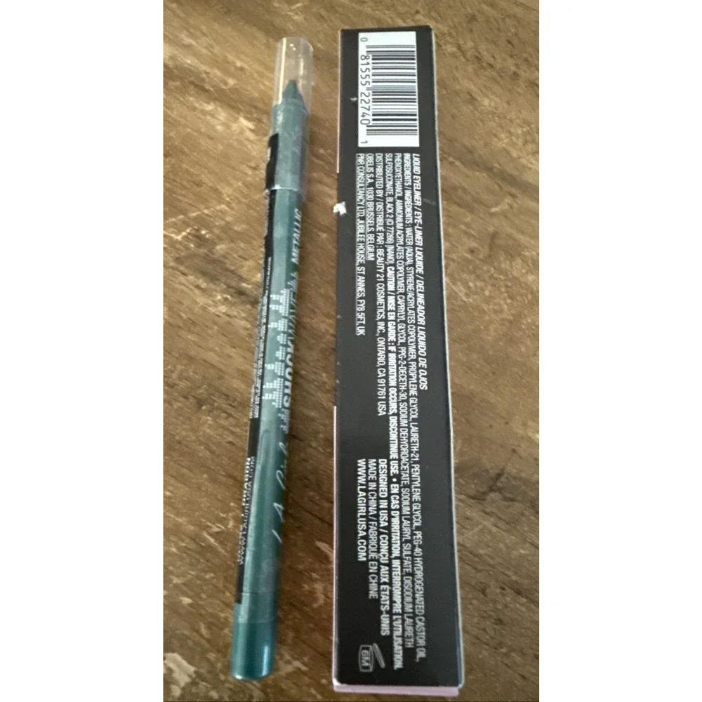 LA Girl Shockwave Metallic Eyeliner GP752 Dragon +The Artist Brush Pen Black NIB